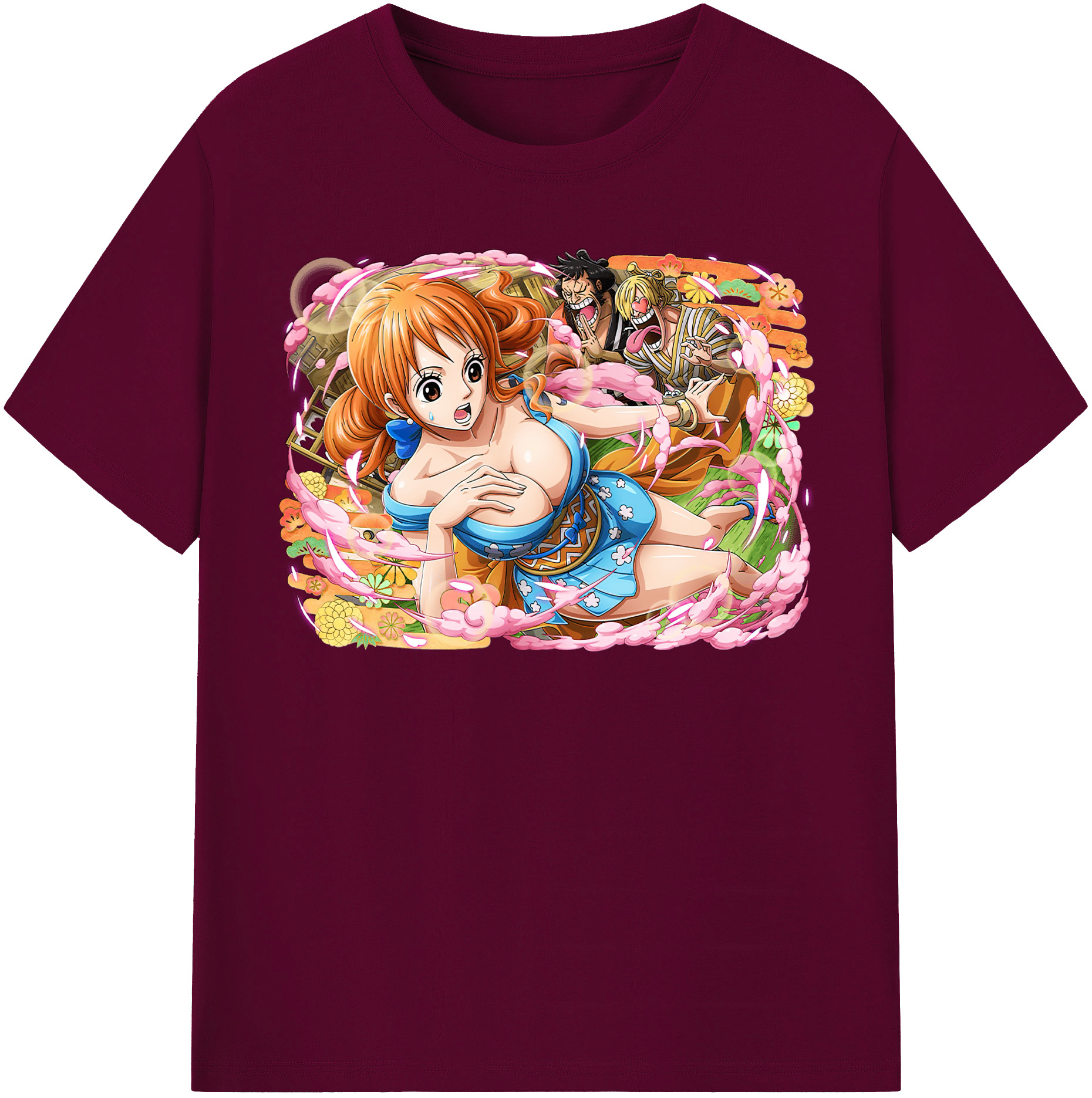 （画像用） ワンピース ナミ ONE PIECE Nami レディースカジュアルプリントTシャツ（綿100％）